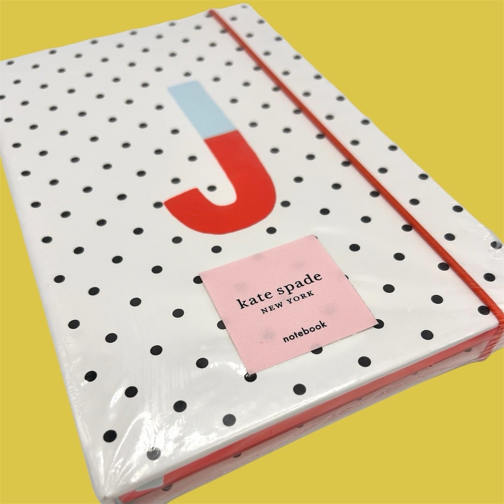 Kate Spade New York Sparks Of Joy Notebook Journal Monogram "J" 8.25" x 5"